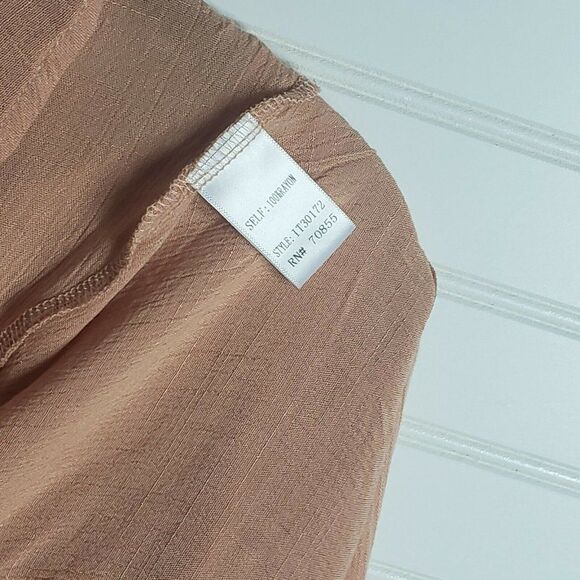 Oddi Peach With Crochet Details Pheasant Blouse - Picture 7 of 8